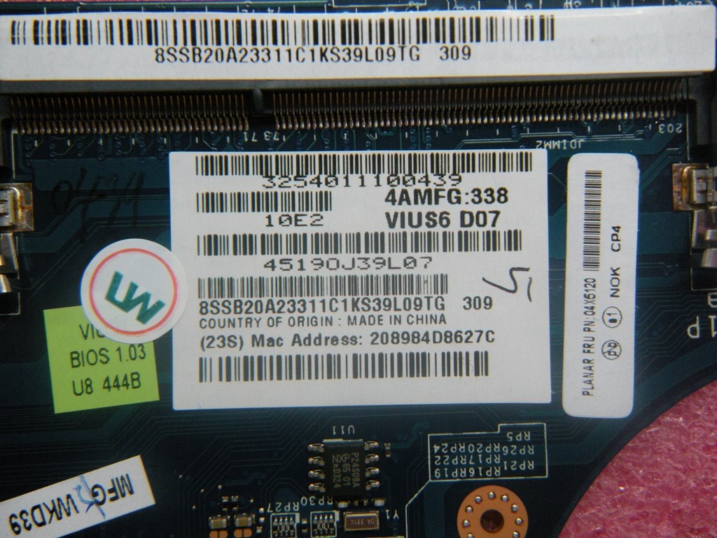 Lenovo Bdplanar Nok,I5-4200U,Dis,Tpm - 04X5120