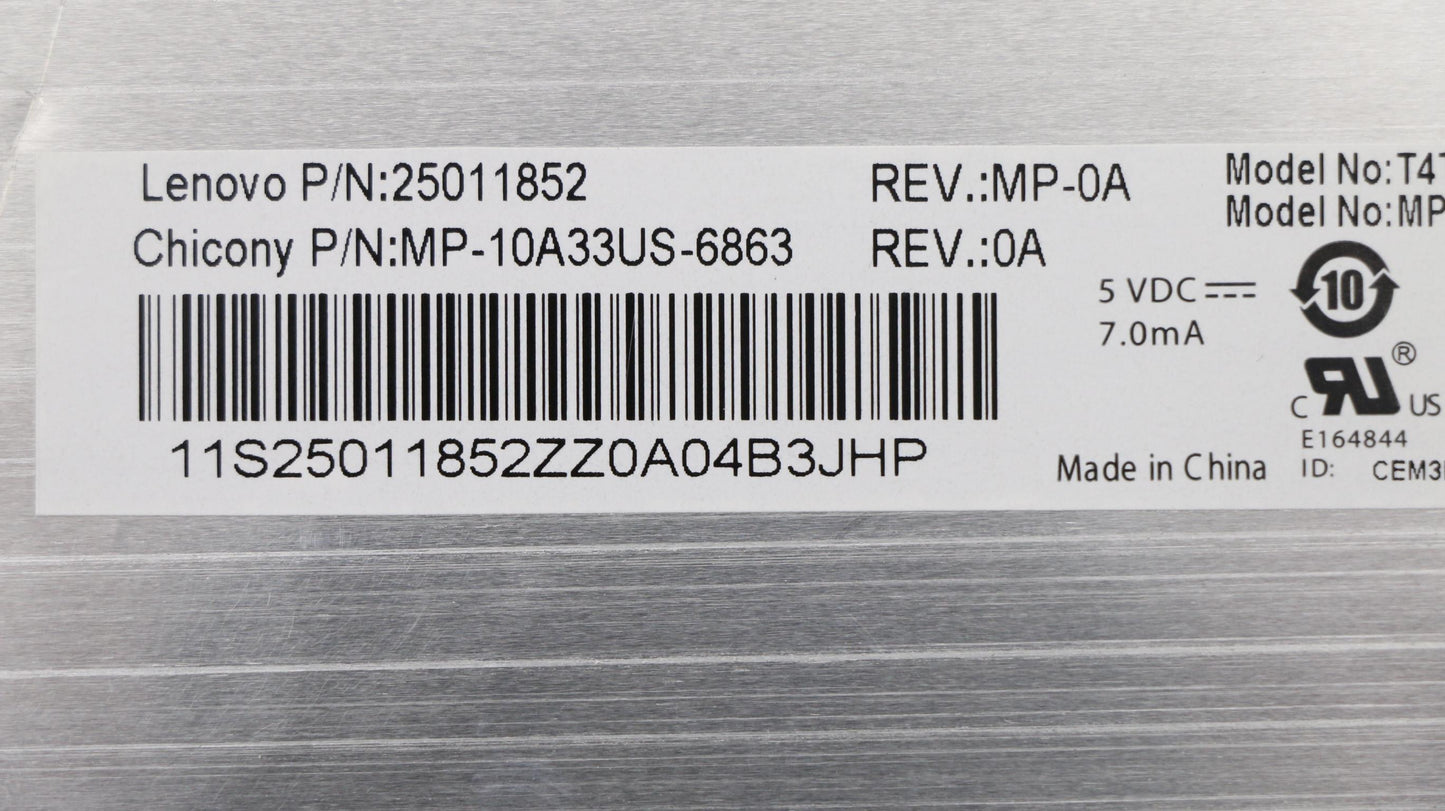 Lenovo Kb 101Key Ccy T4Tq Us Metallic - 25011852