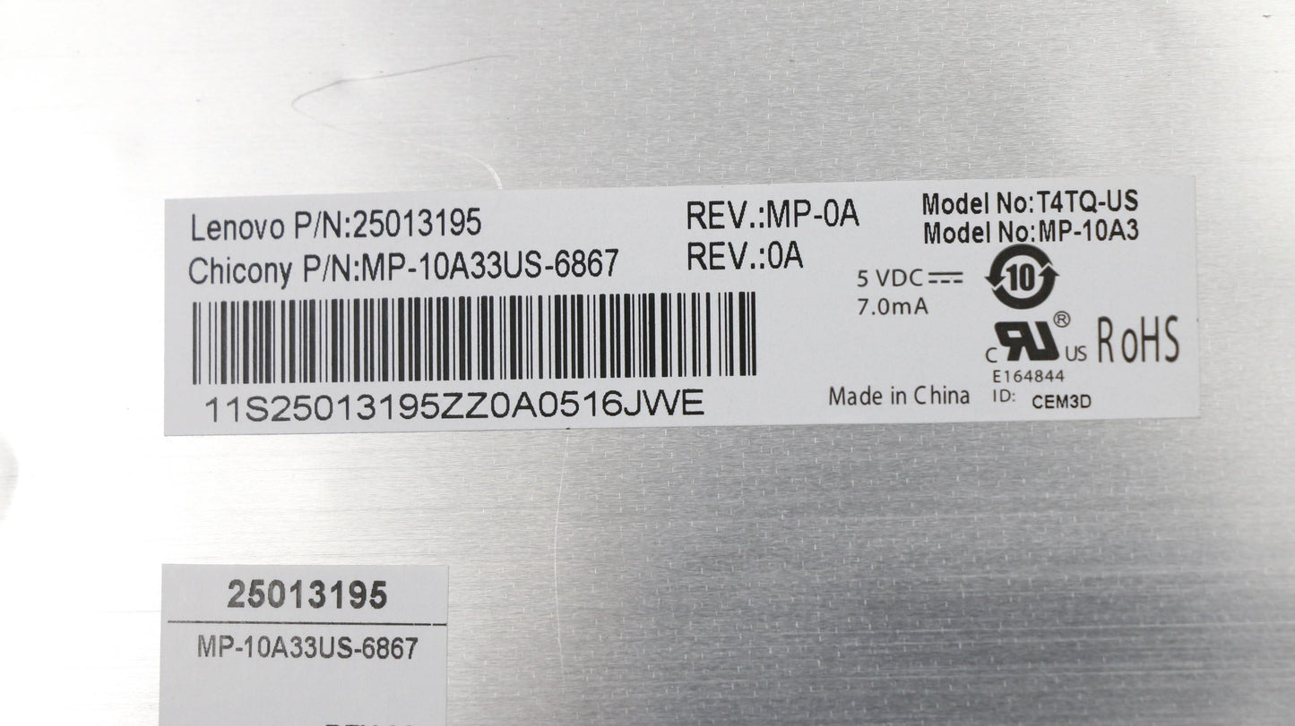 Lenovo Kb 101Key Ccy T4Tq Us Bluef - 25013195