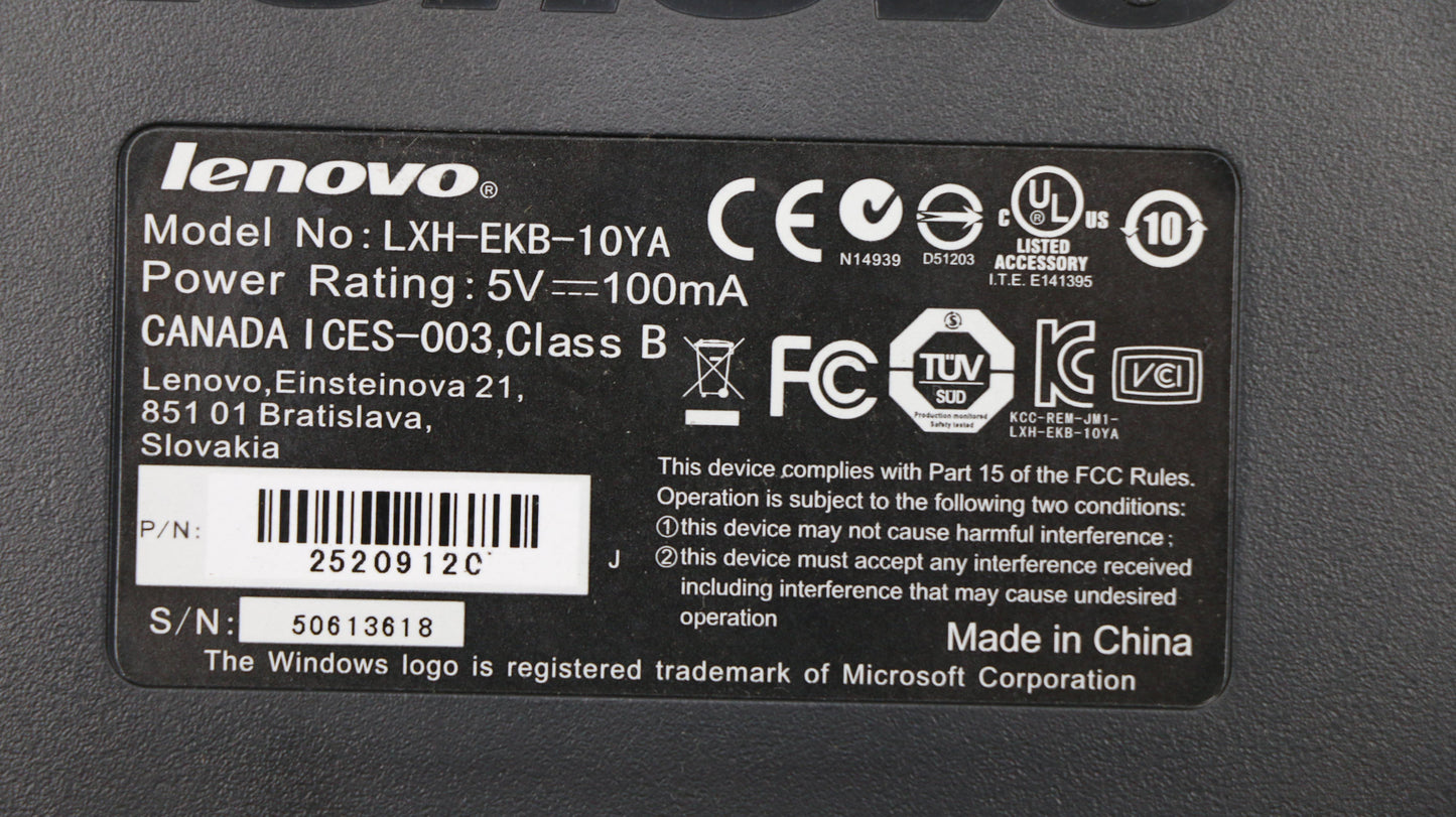 Lenovo 25209120 Kb Keyboards External