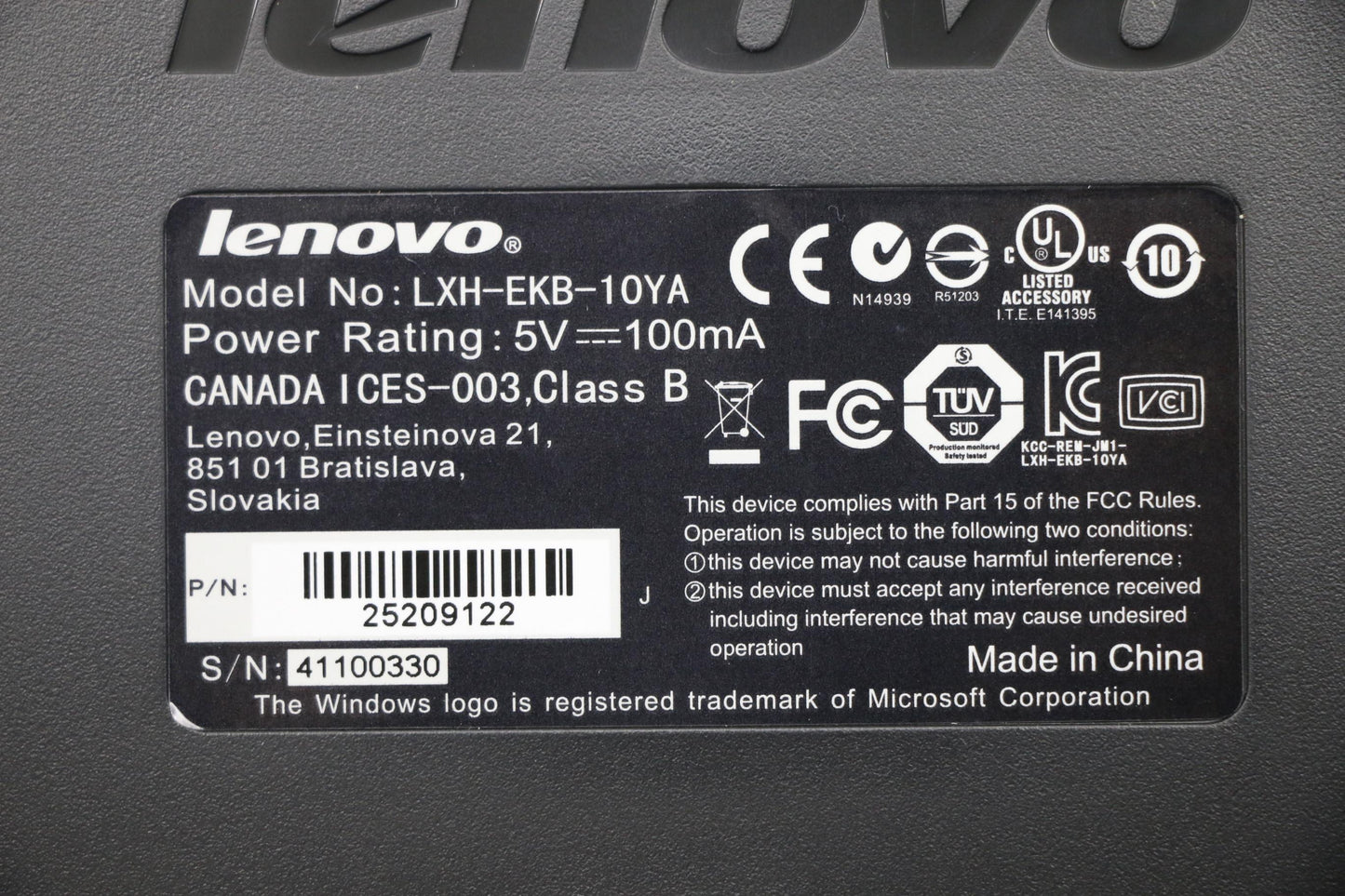 Lenovo Kb Keyboards External - 25209122