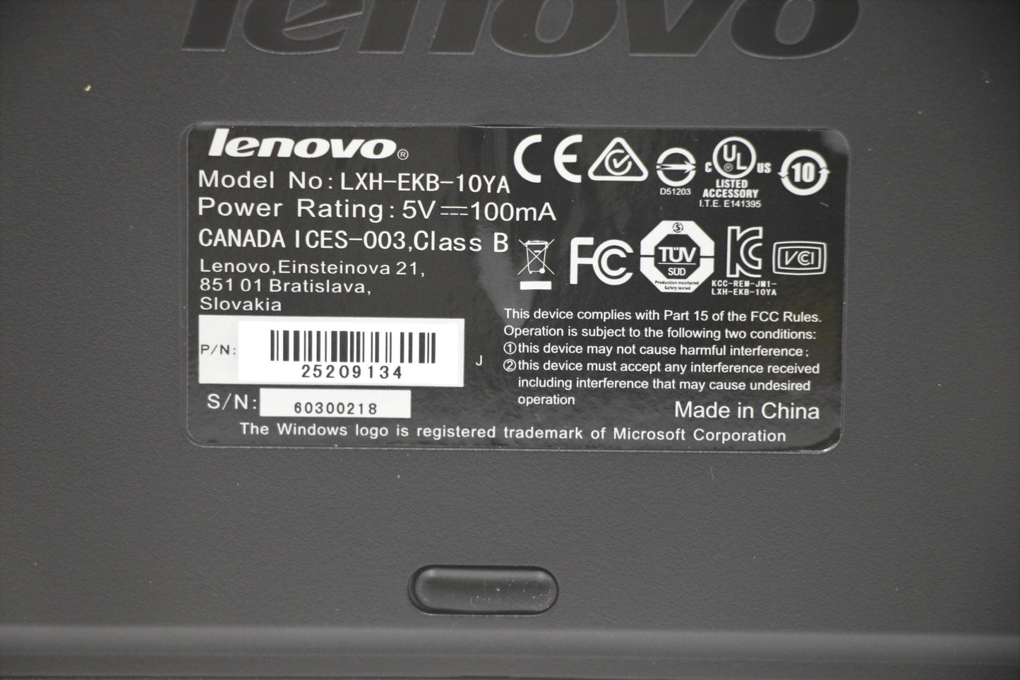 Lenovo Kb Keyboards External - 25209134