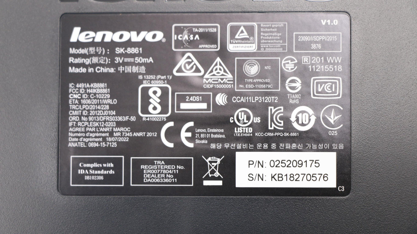 Lenovo 25209175 Kb Keyboards External