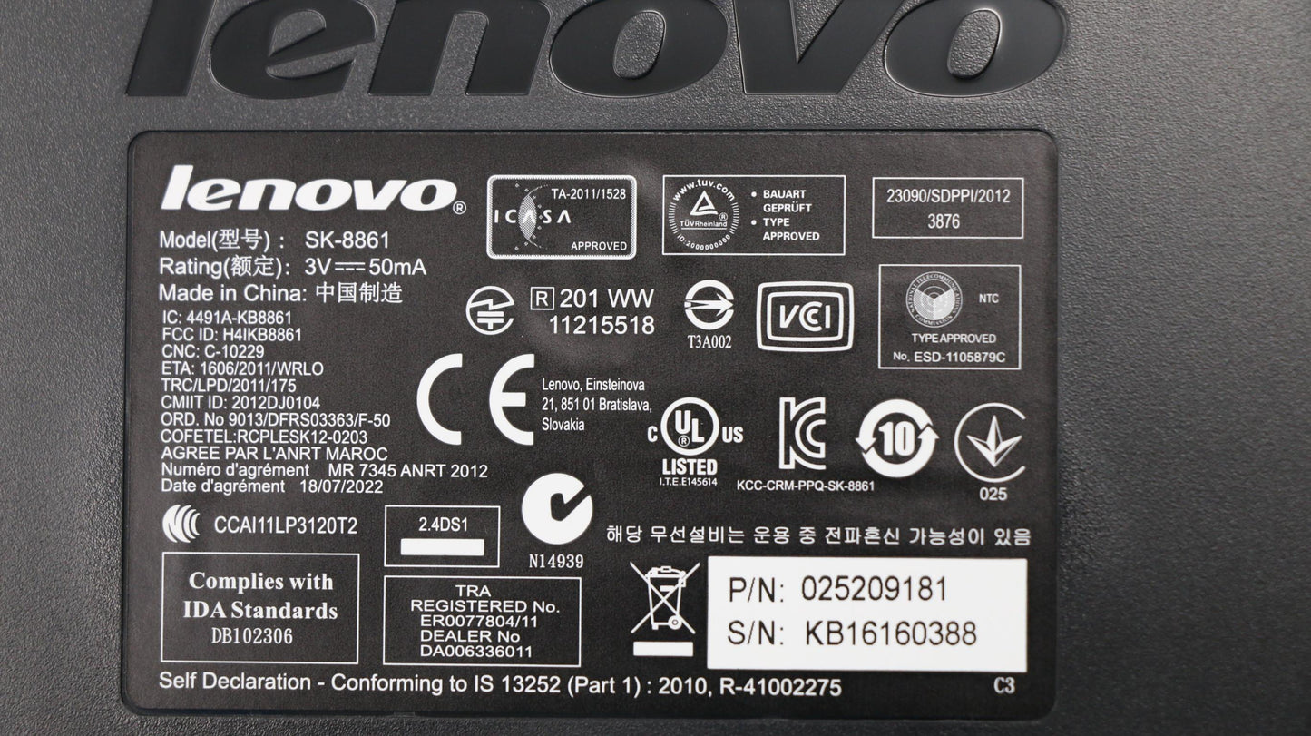 Lenovo Kb Keyboards External - 25209181