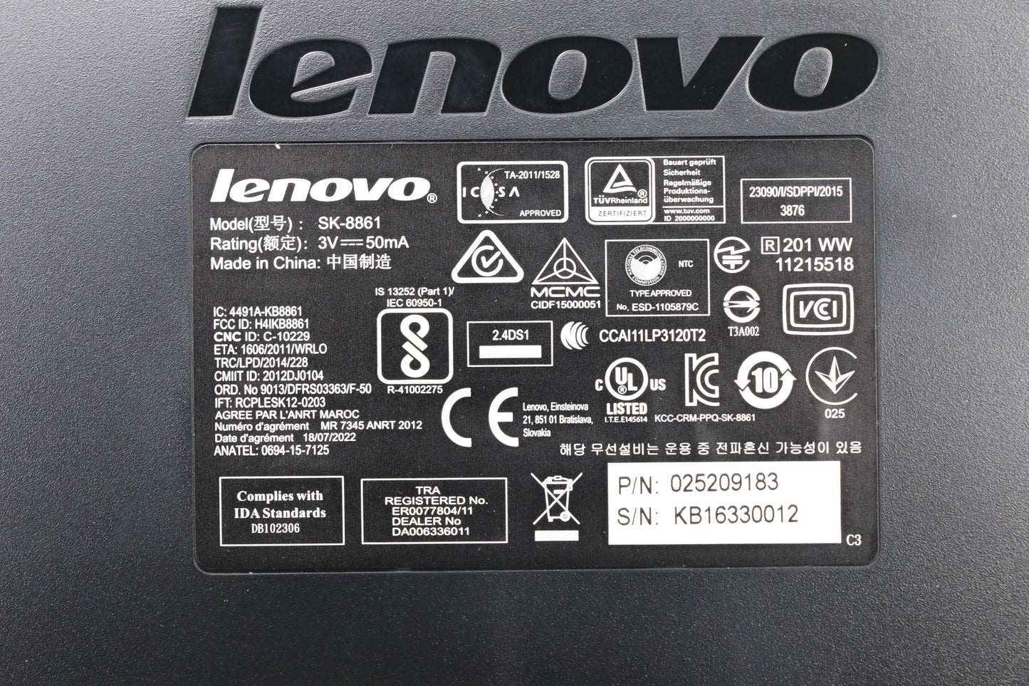 Lenovo Kb Keyboards External - 25209183