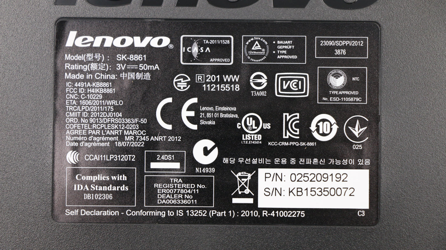 Lenovo 25209192 Kb Keyboards External