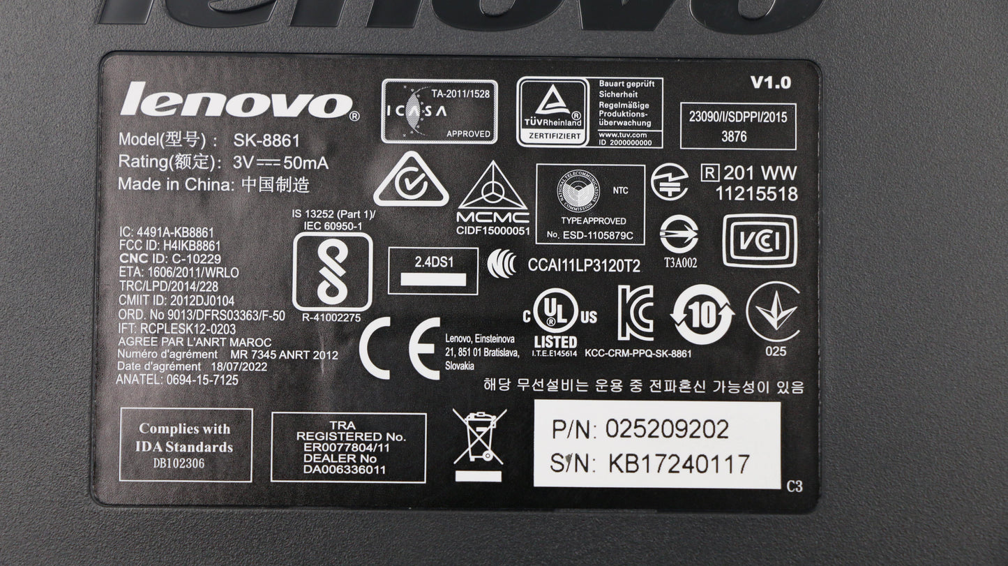 Lenovo Kb Keyboards External - 25209202