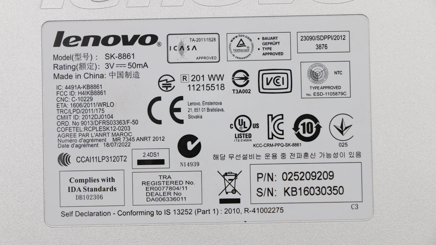 Lenovo Kb Keyboards External - 25209209