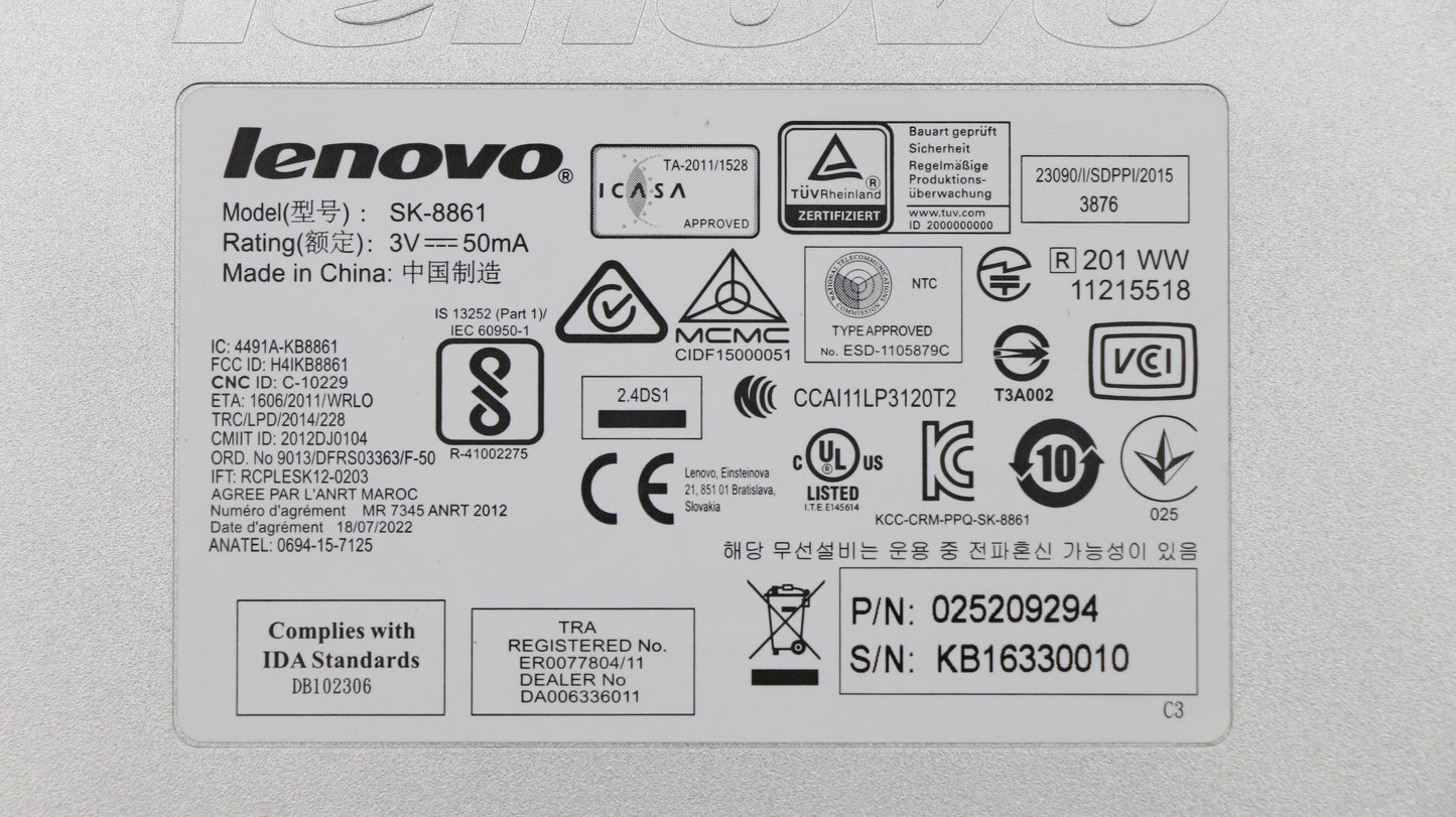 Lenovo Kb Keyboards External - 25209294
