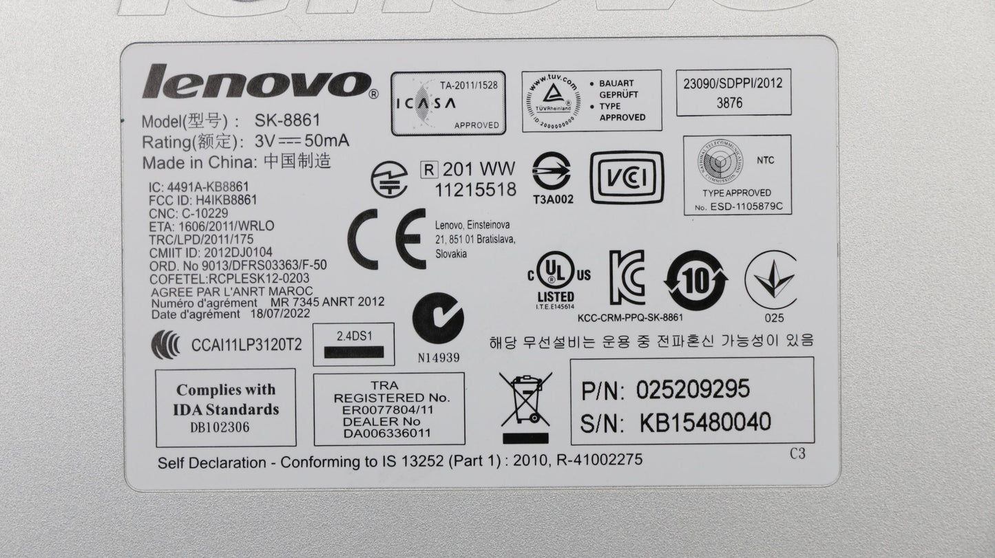 Lenovo Kb Keyboards External - 25209295