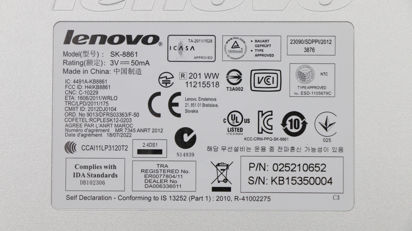 Lenovo Kb Keyboards External - 25210652