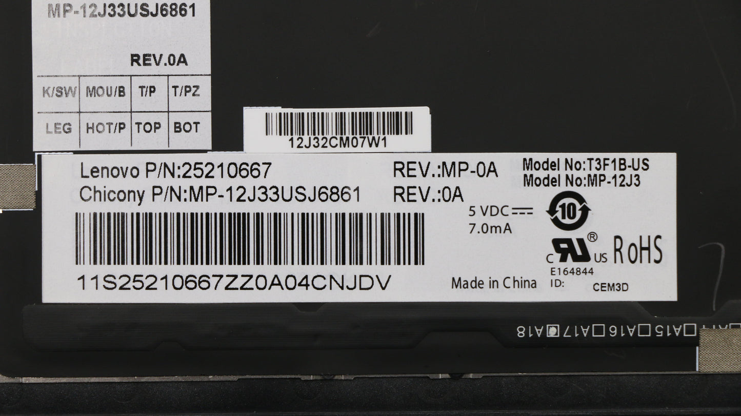 Lenovo Keyboard Ccybusb84Keyblkkslv W - 25210667