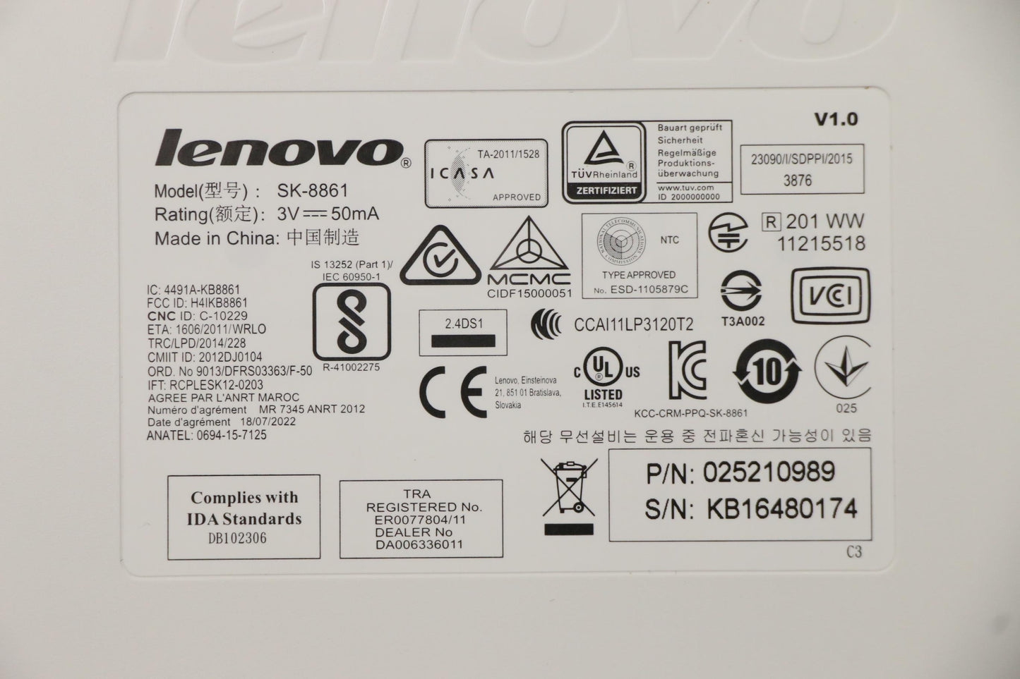 Lenovo Ki Keyboards Internal - 25210989