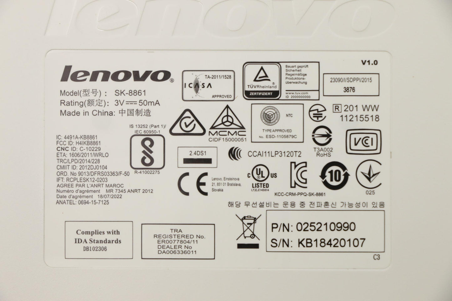 Lenovo Ki Keyboards Internal - 25210990