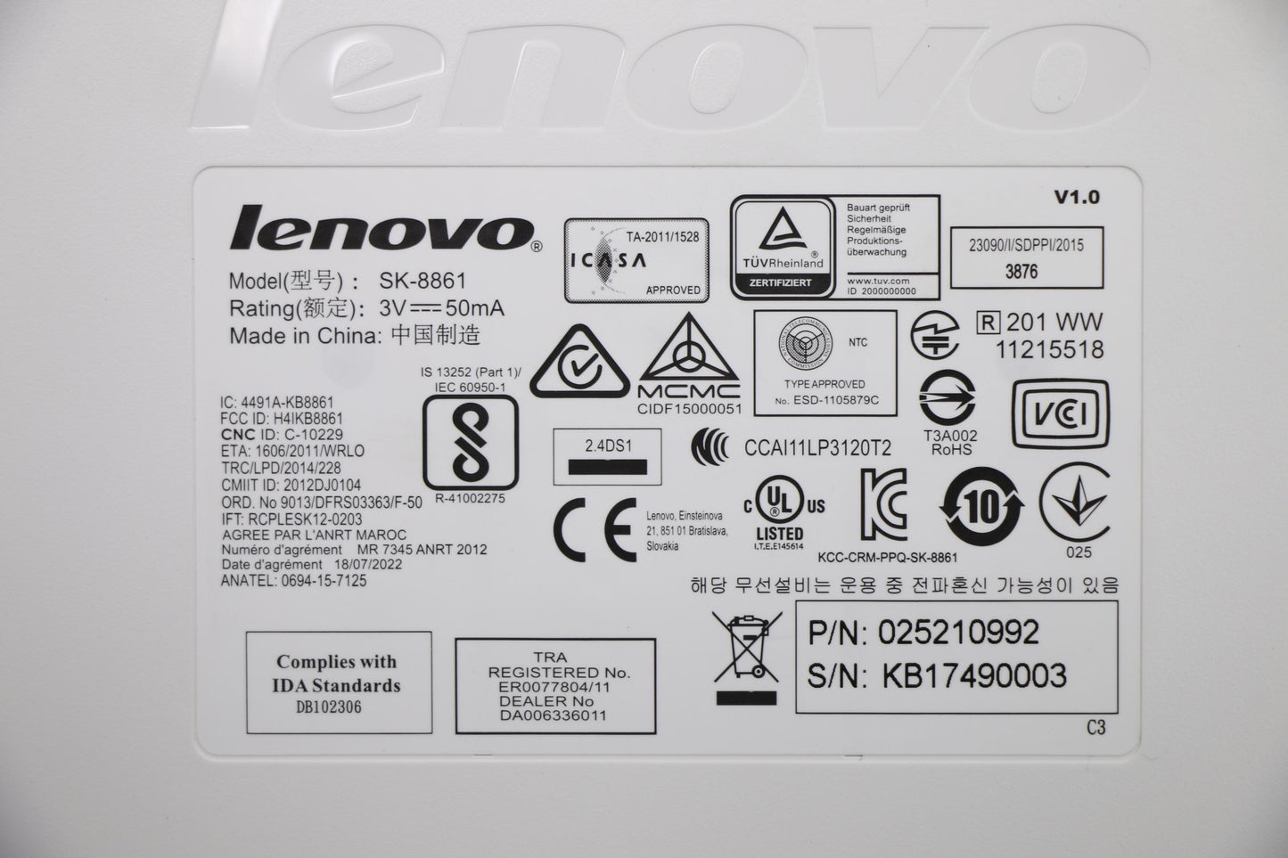 Lenovo Ki Keyboards Internal - 25210992