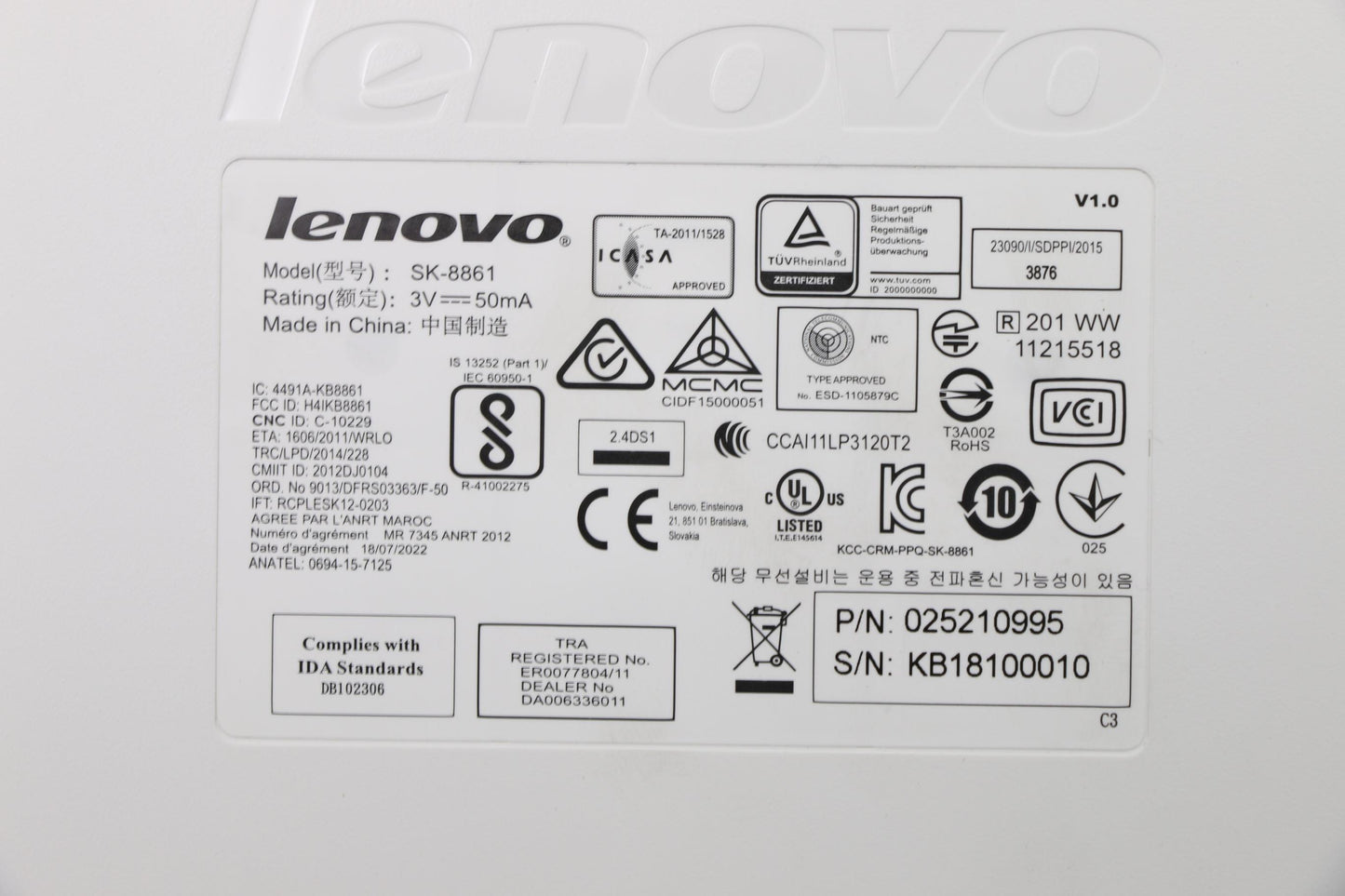 Lenovo Ki Keyboards Internal - 25210995