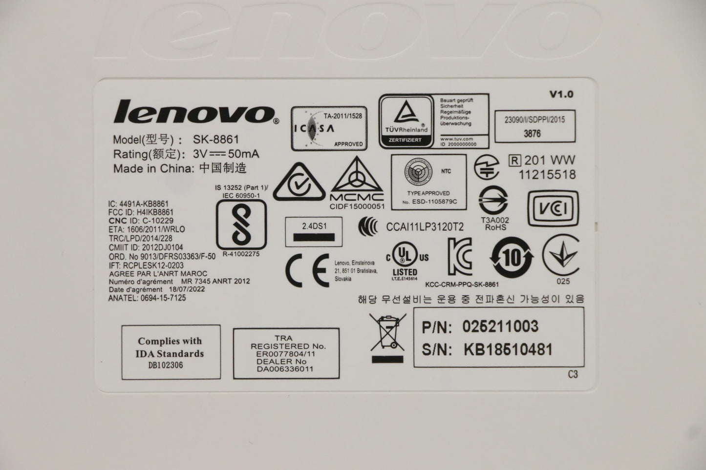 Lenovo Ki Keyboards Internal - 25211003
