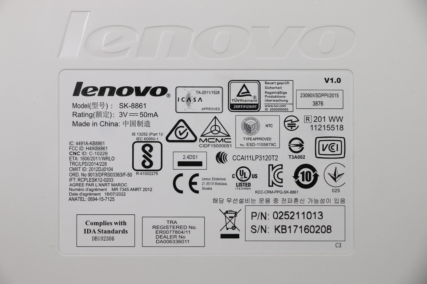 Lenovo Ki Keyboards Internal - 25211013