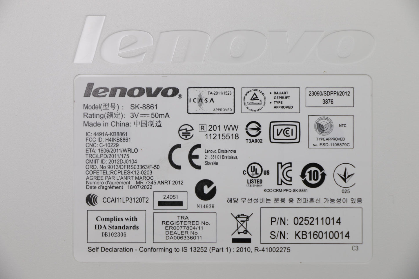 Lenovo Ki Keyboards Internal - 25211014