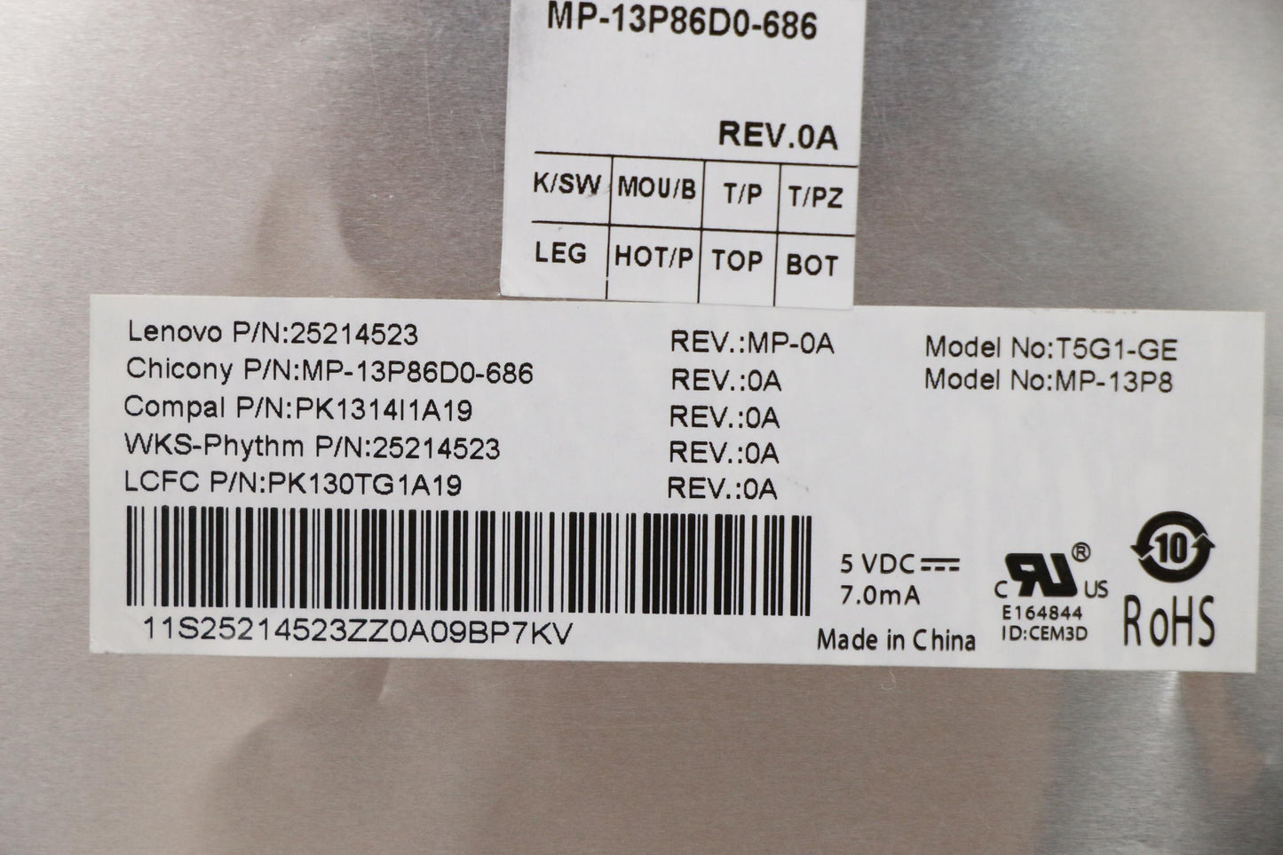 Lenovo Ki Keyboards Internal - 25214523