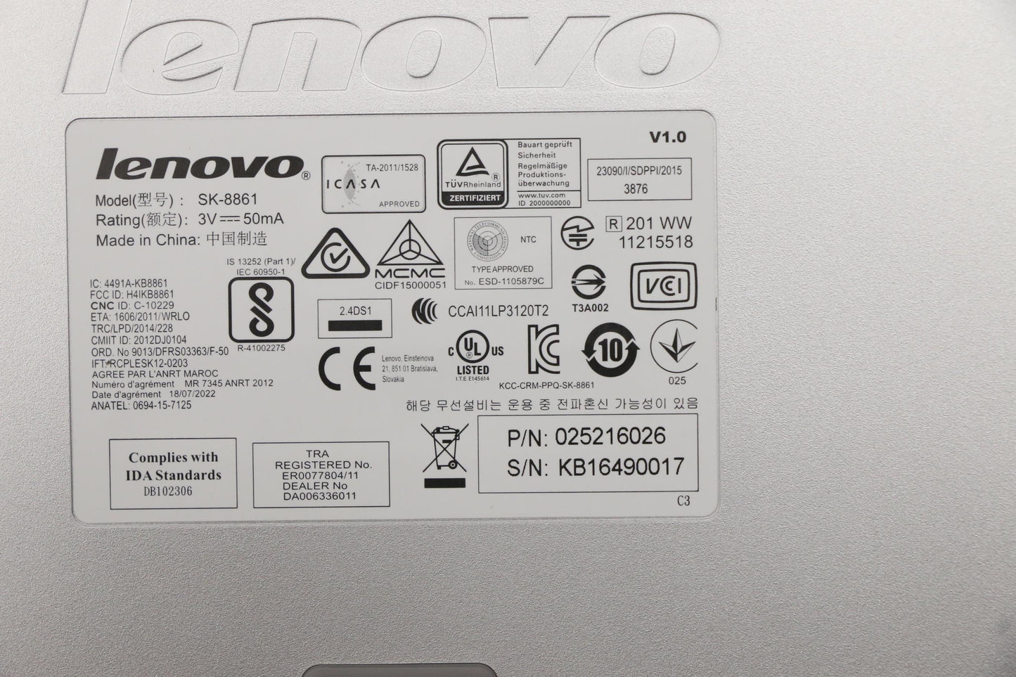 Lenovo Kb Keyboards External - 25216026
