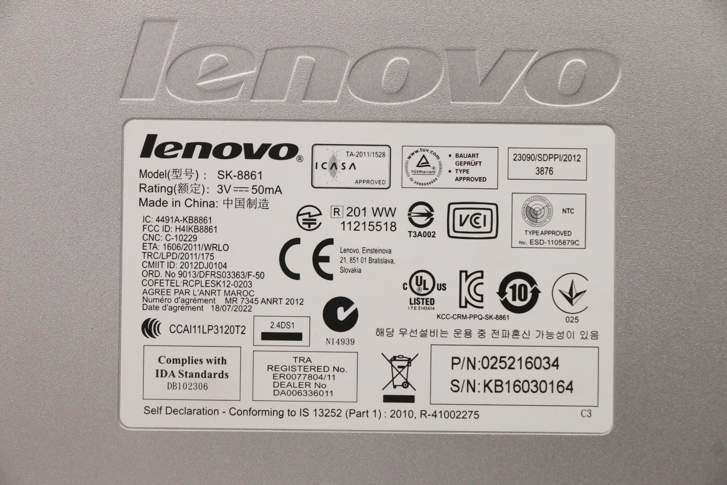 Lenovo Kb Keyboards External - 25216034