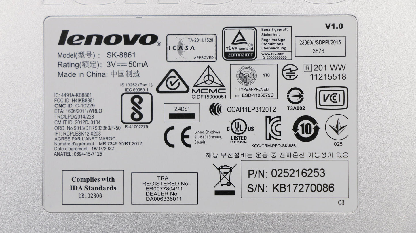 Lenovo Kb Keyboards External - 25216253