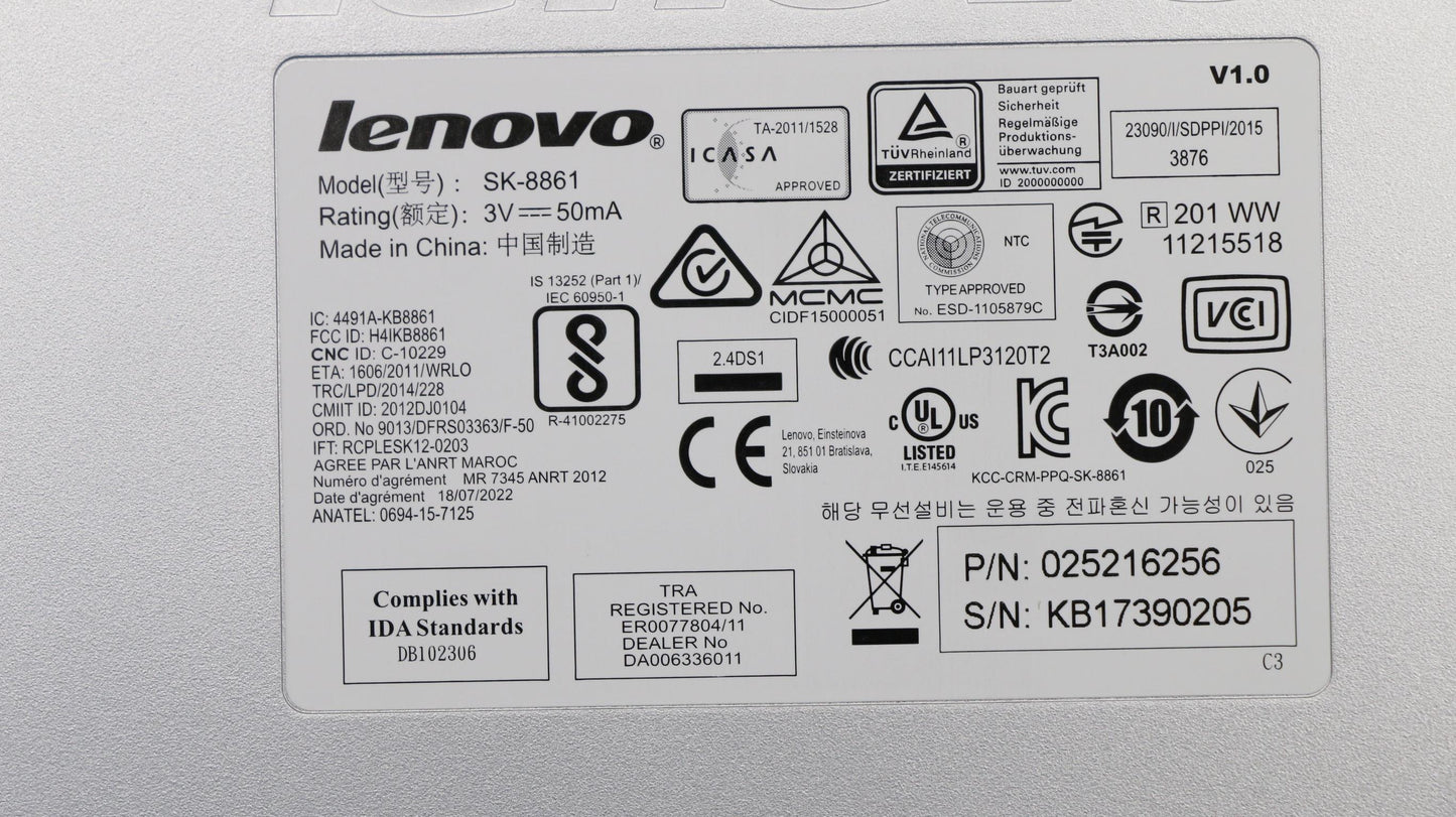 Lenovo Kb Keyboards External - 25216256