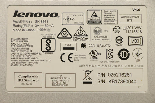 Lenovo Kb Keyboards External - 25216261