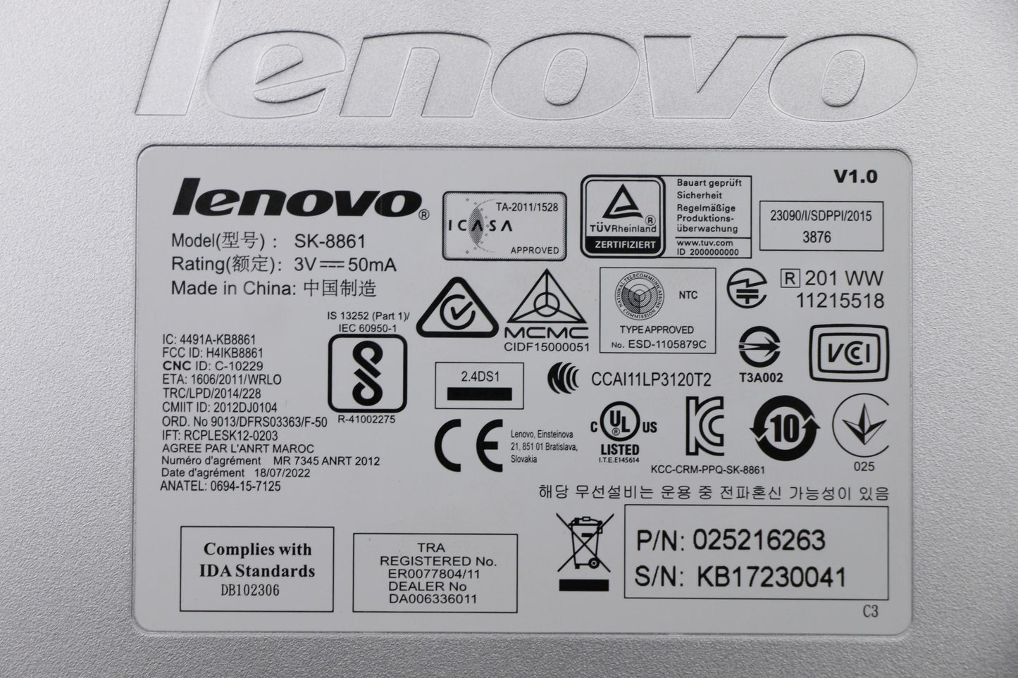 Lenovo Kb Keyboards External - 25216263