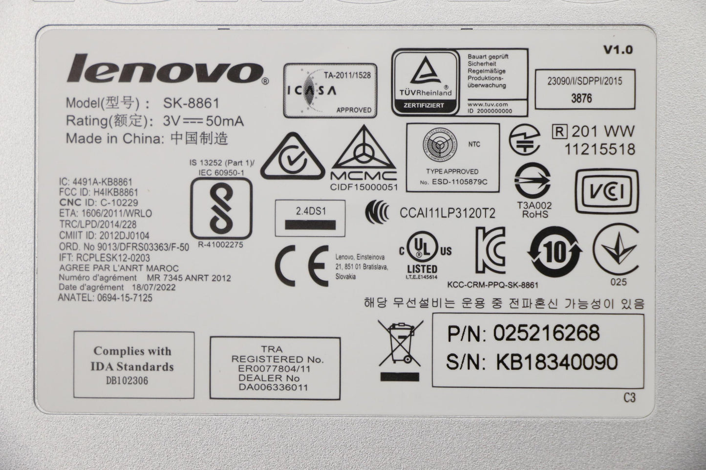 Lenovo Kb Keyboards External - 25216268