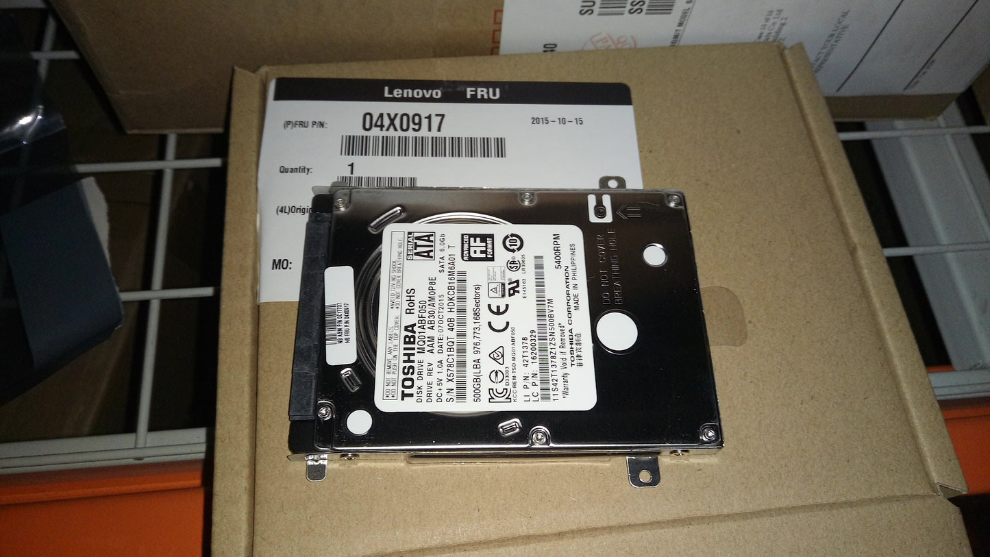 Lenovo Hard Drive Hdd,500G,5400,7Mm,T - 04X0917