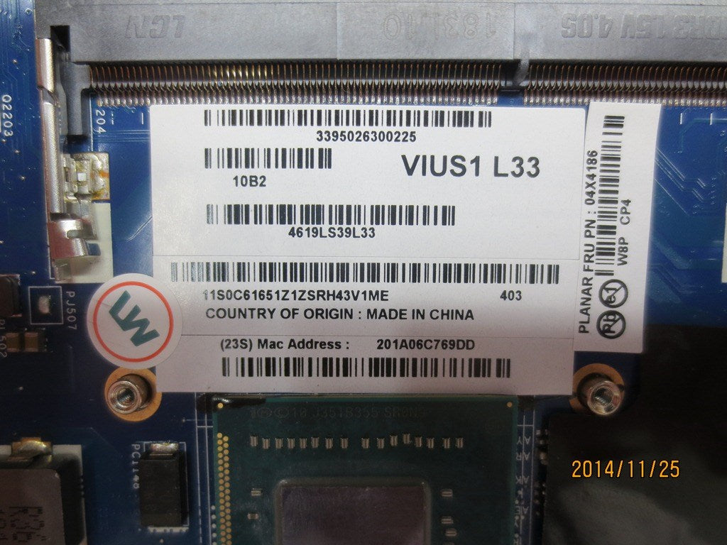 Lenovo Bdplanar Pln Dis. I3-3217U,W8P - 04X4186