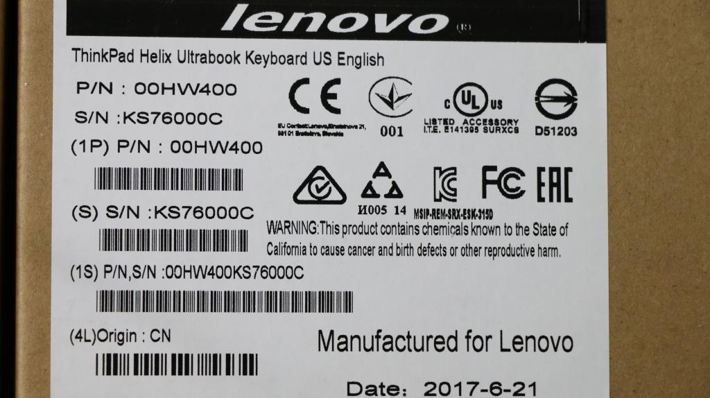 Lenovo Ki Keyboards Internal - 00HW400