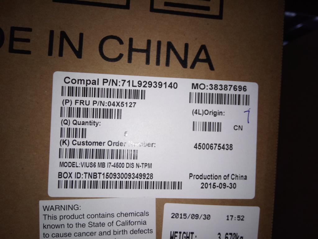 Lenovo Mb Assembly - 04X5127
