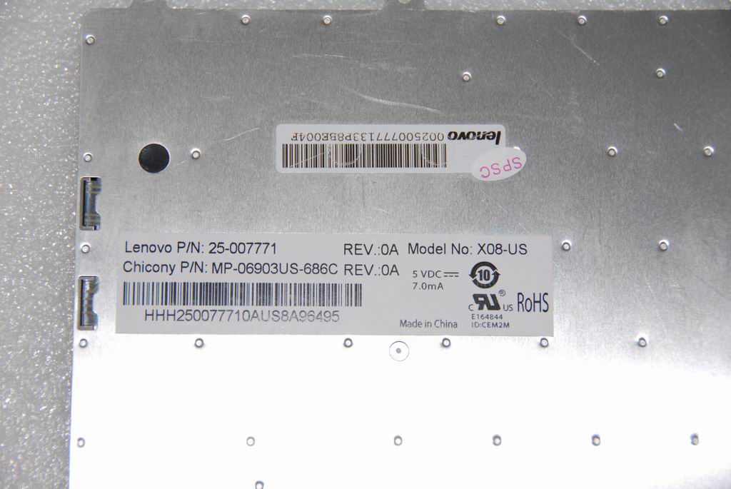 Lenovo 25007771 Kb Ccy Us 84Key Orange Wo/Came