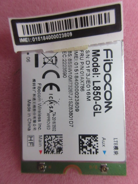 Lenovo Wirelesscmbfbcl850Gl - 01AX786