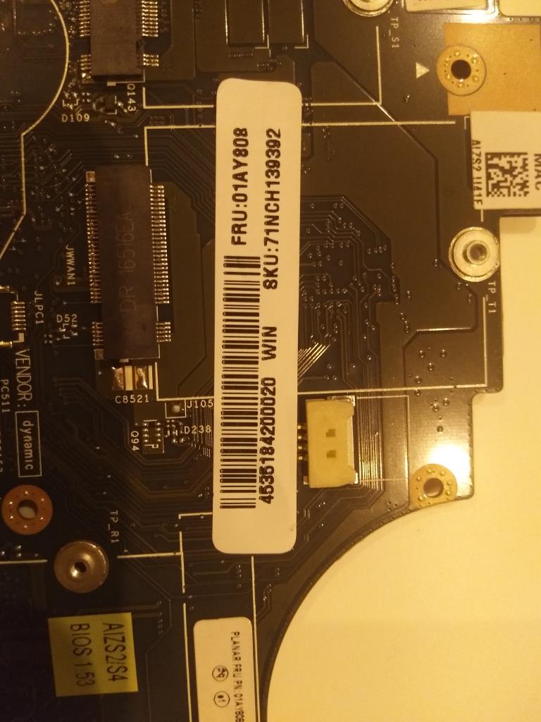 Lenovo Mb I7-6600U Yamt Ytpm2.0 Win 2 - 01AY808