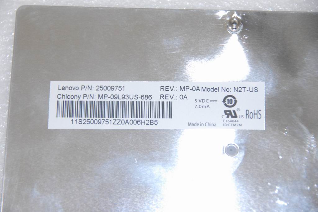 Lenovo 25009751 Kb Ccy N2T Us 84Key Orgbla