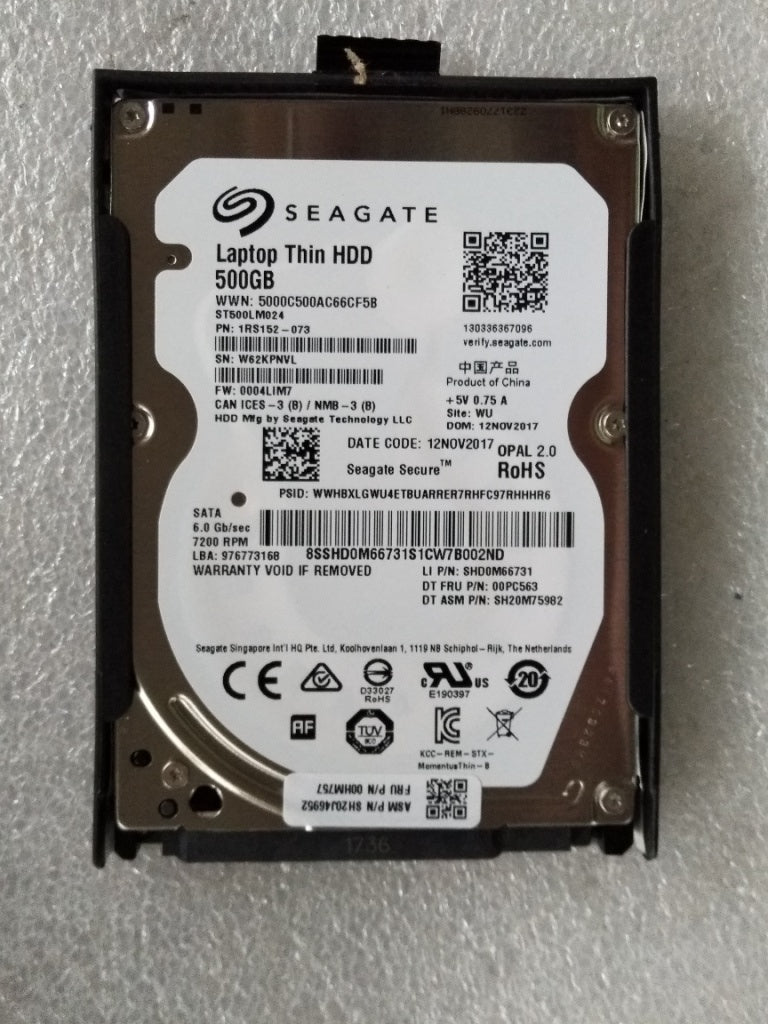 Lenovo Hdd,500Gb,7200,7Mm,St,Sata,Fip - 00HM757