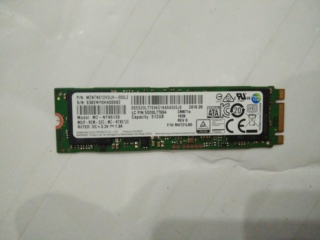 Lenovo Ss Mzntn512Hdjh 512G M.2 Ssd - 5SD0L77694