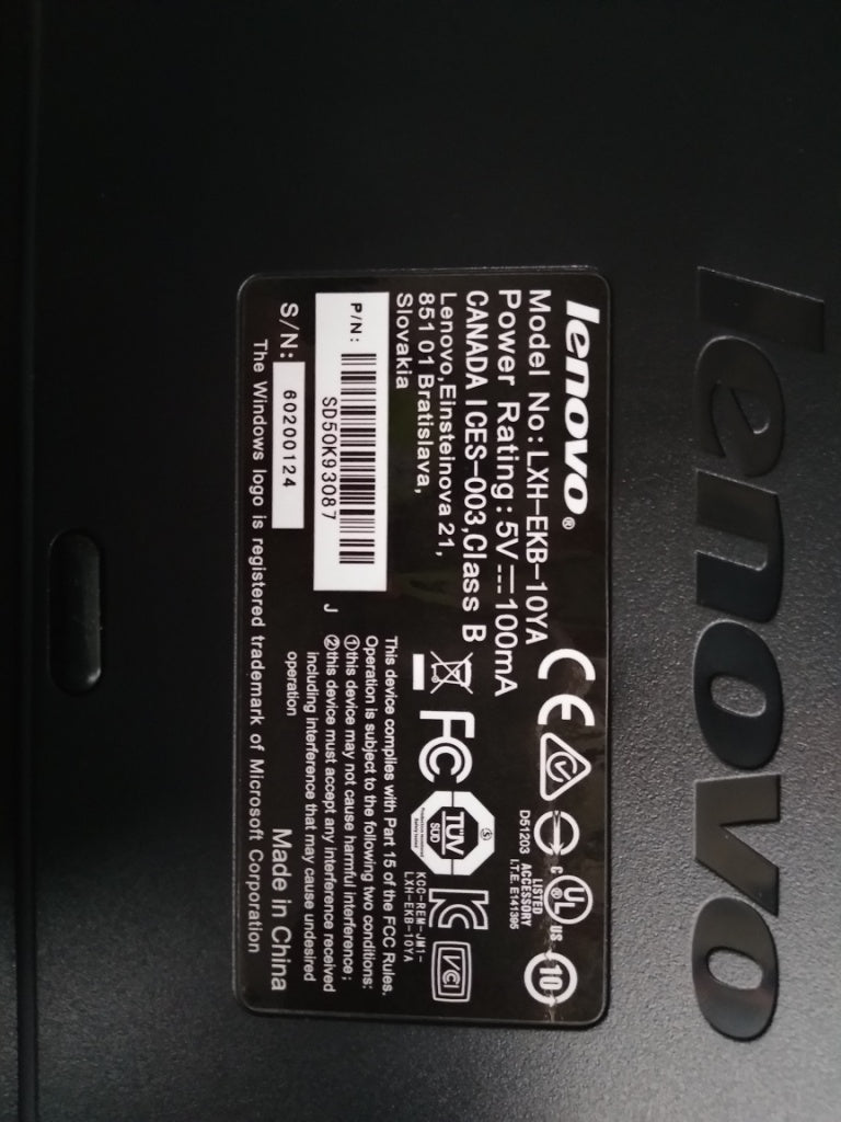 Lenovo 01AH601 Kb Keyboards External