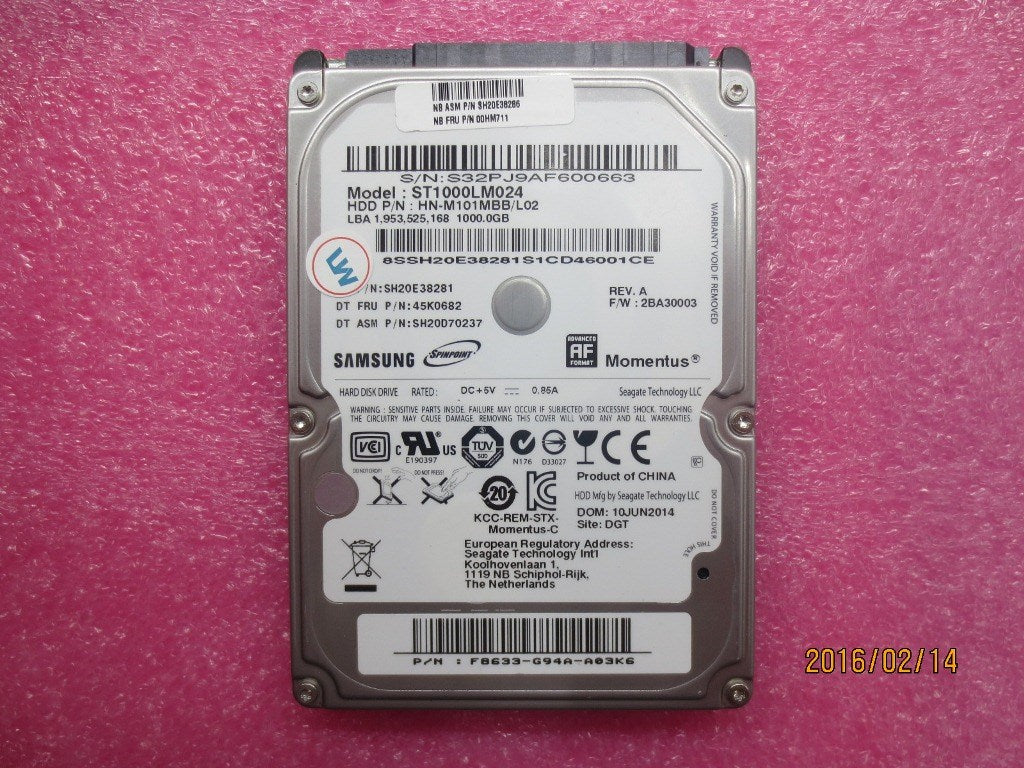 Lenovo Hard Drives - 00HM711