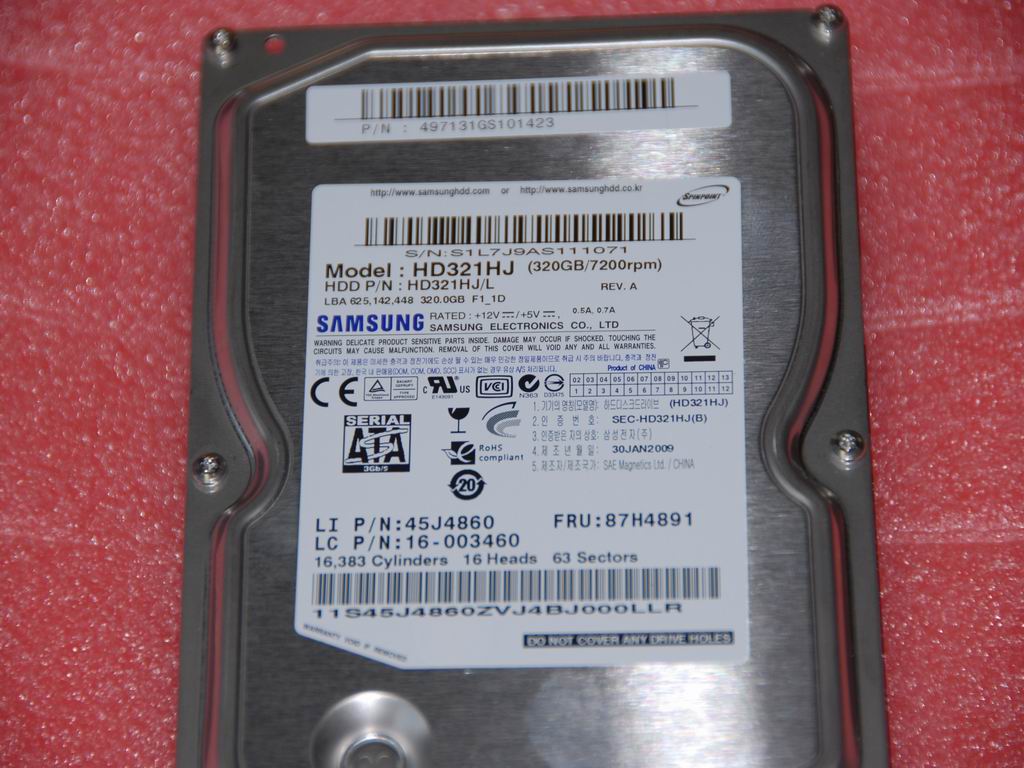 Lenovo 16003460 Hdd Sata2 320G Samsung Hd321Hj