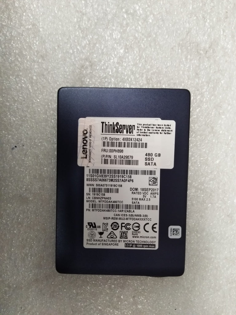 Lenovo Nhs 480Gb 6Gbps Sata 2.5-Inch - 00PH898