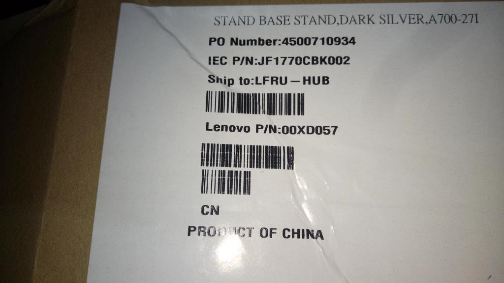 Lenovo Ma Mechanical Assemblies - 00XD057