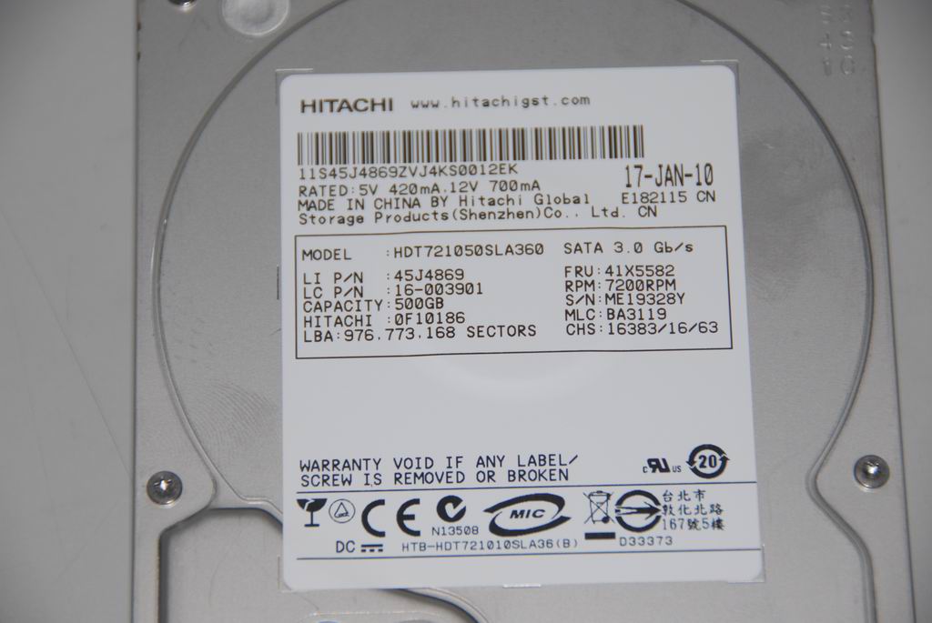 Lenovo 16003901 Hdd Sata2 500G Hdt721050Sla360