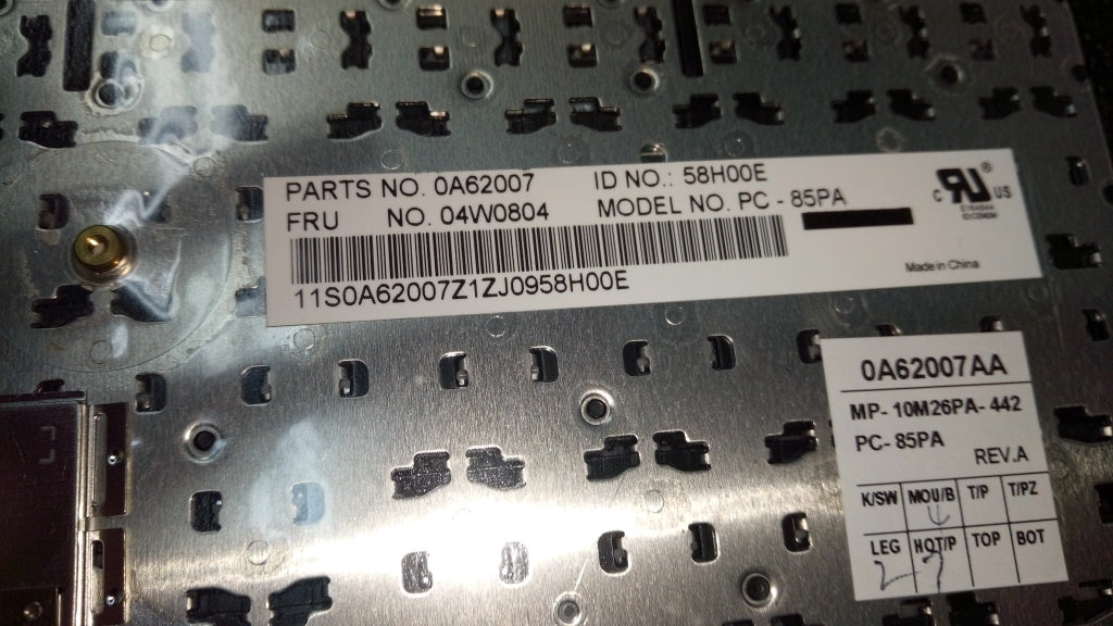 Lenovo Ki Keyboards Internal - 04W0804
