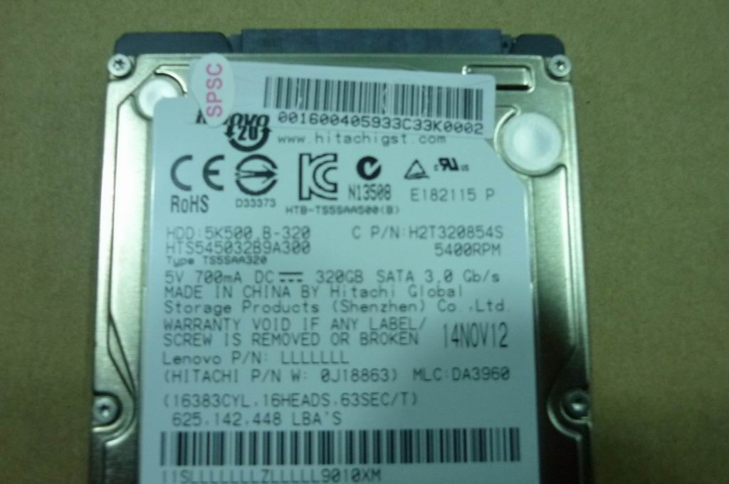 Lenovo 16004059 Hdd Hitac Hts545032B9A300 320G