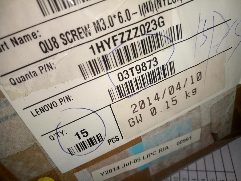 Lenovo Screw Screw M3.0*6.0-I(Ni)(Nyl - 03T9873